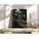 Toile de porte japonaise Torii, décor de chemin de forêt zen, impression de bois moussu, forêt sacrée spirituelle pour chambre de méditation, cadeau d'amant de la nature