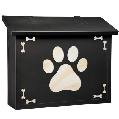Dog Paw Brass Wall Mounted Mailbox