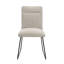 Ensemble de 2 chaises d'appoint rembourrées en tissu beige avec pieds noirs