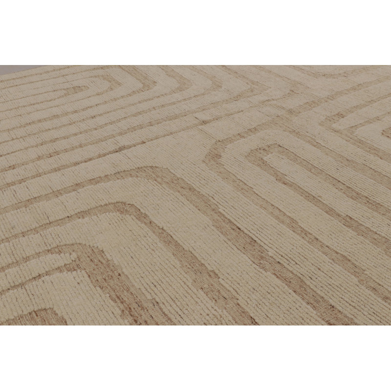 Modern One-of-a-Kind 12'5X16'3 Hand Knotted Area Rug