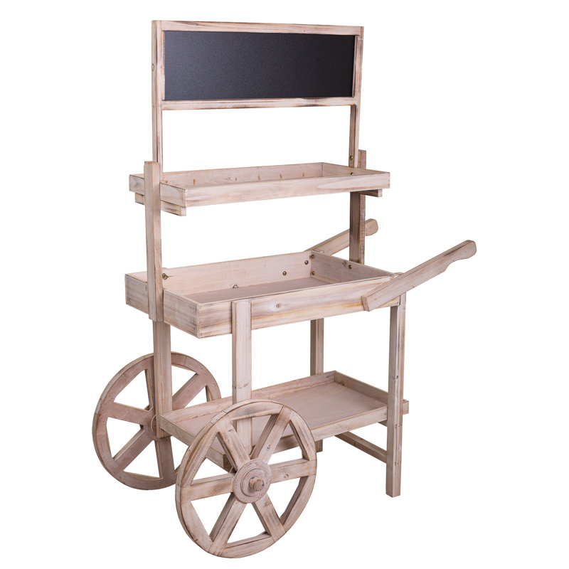 Mascorro 95cm W Manufactured Wood Merchandiser with Wheels