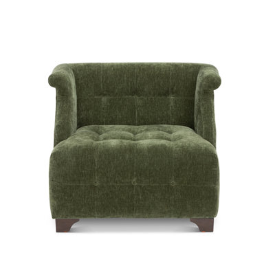 Scroll Arm Occasional Chair, Mocha