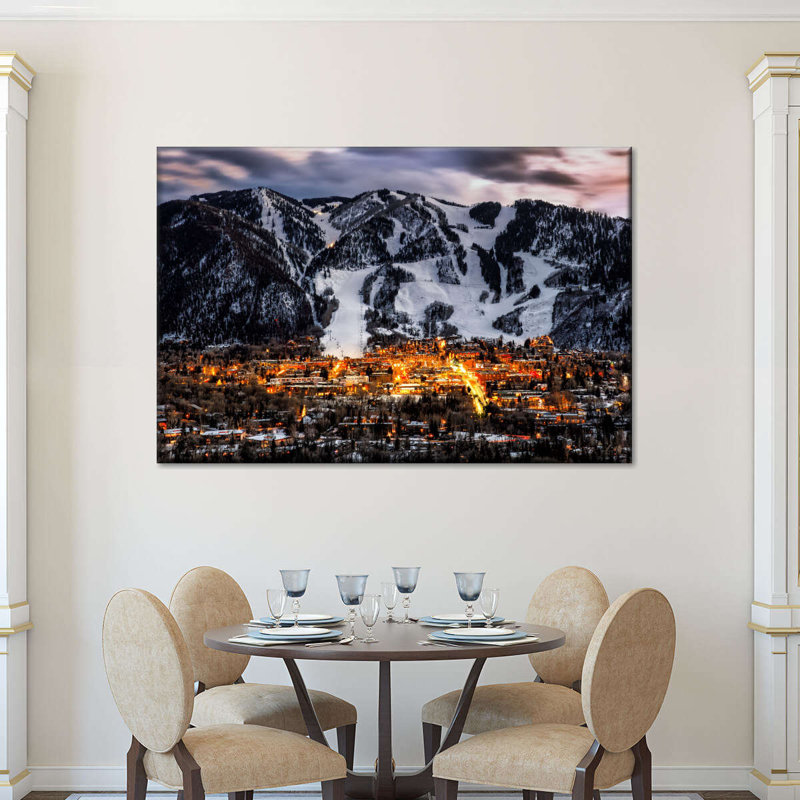 Park City Ski Slopes, reproduction sur toile, H 34 po x l 51 po x P 1,25 po