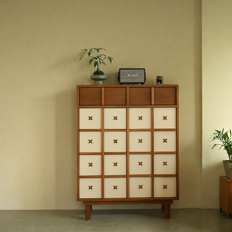 Solid Ash Wood Hallway Cabinet