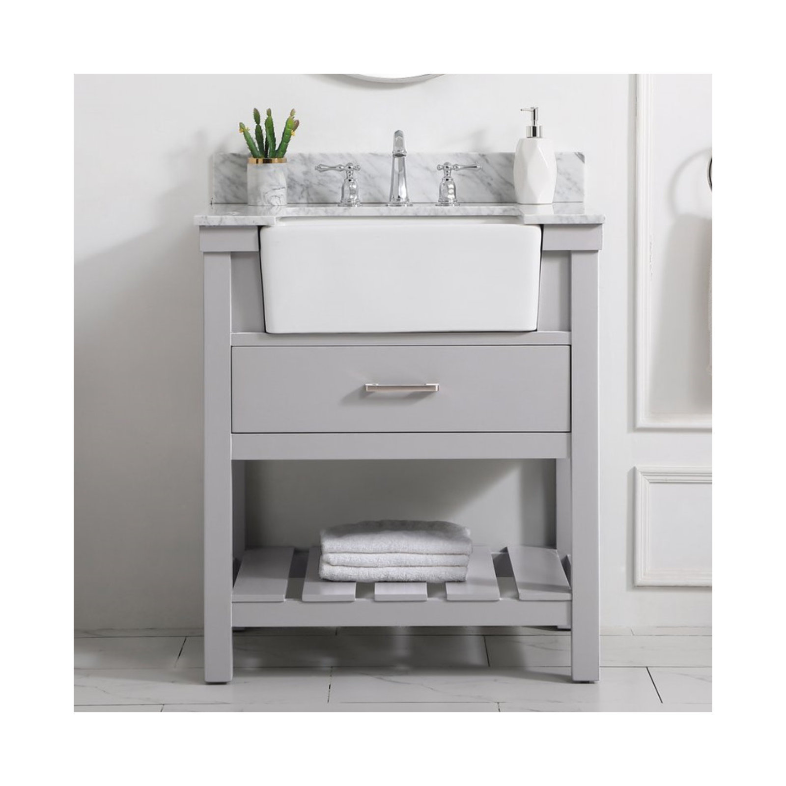 Pelaghia 30'' Single Bathroom Vanity, Gray