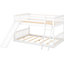 Lit double superposé blanc - Conception fonctionnelle pour votre chambre à coucher avec structure durable