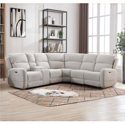 Canapé modulaire inclinable électrique avec rangement 3 pièces Ibach