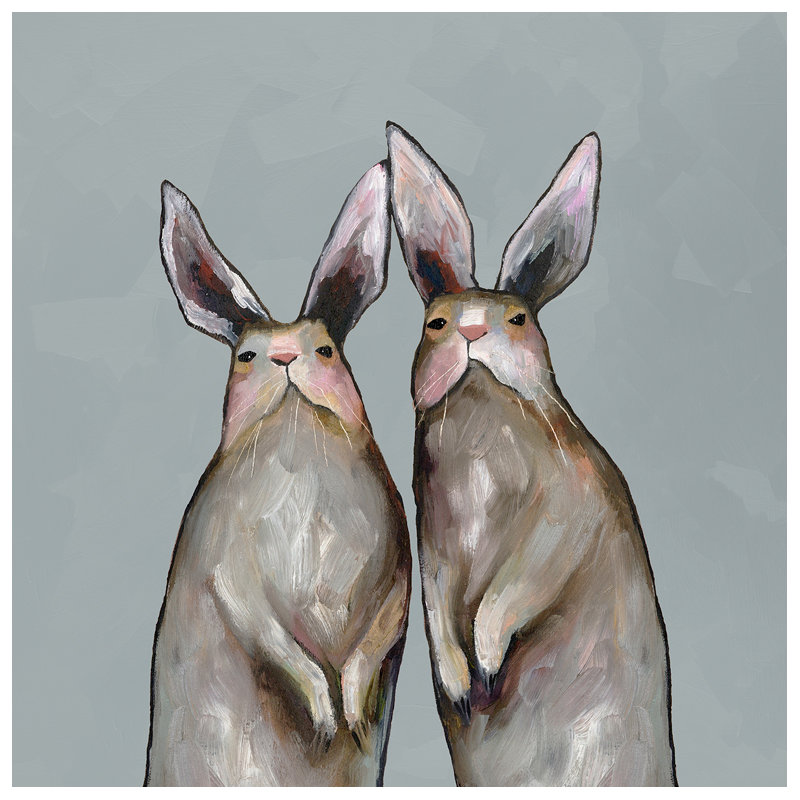 « lapin duo »-impression sur toile tendue