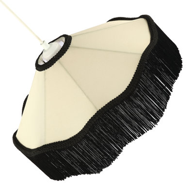 20 cm H Dome Silk Pendant Shade ( No Direct Attachment Method ) in Black