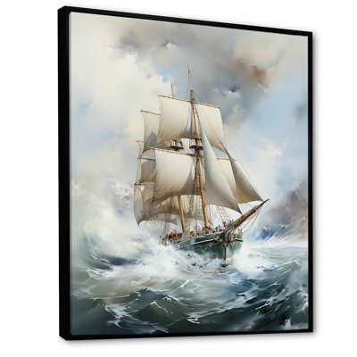 Bateau pirate, tempête, paysage, tempêtes, estampes murales