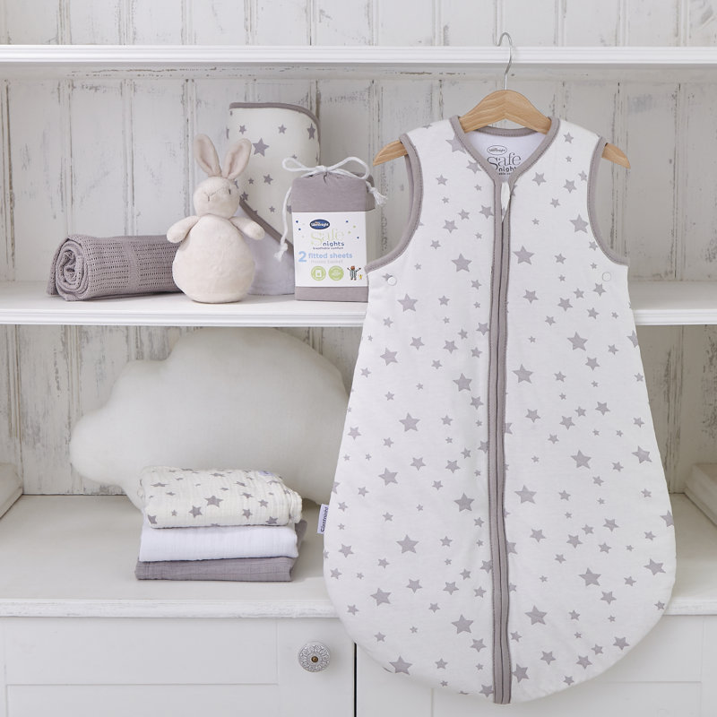 Nursery Bedding Bamboo Hooded Towel Bundle Set, Grey