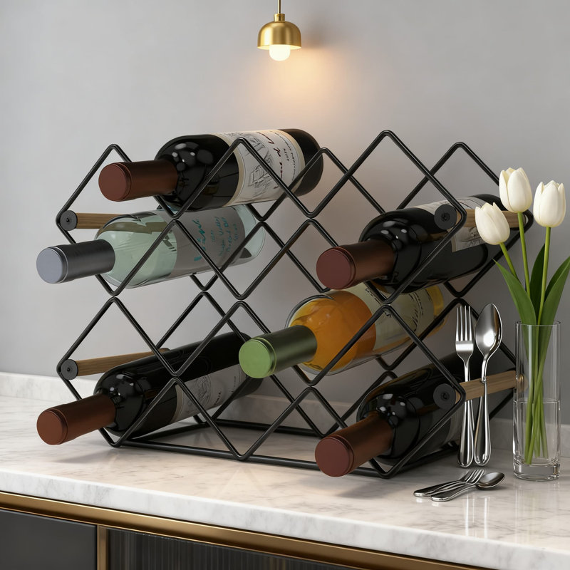 Support à vin 10 bouteilles Modern Geometric