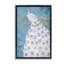 Toile flottante encadrée à motif blanc paon brun par Jennifer Peck-190465731-190465728