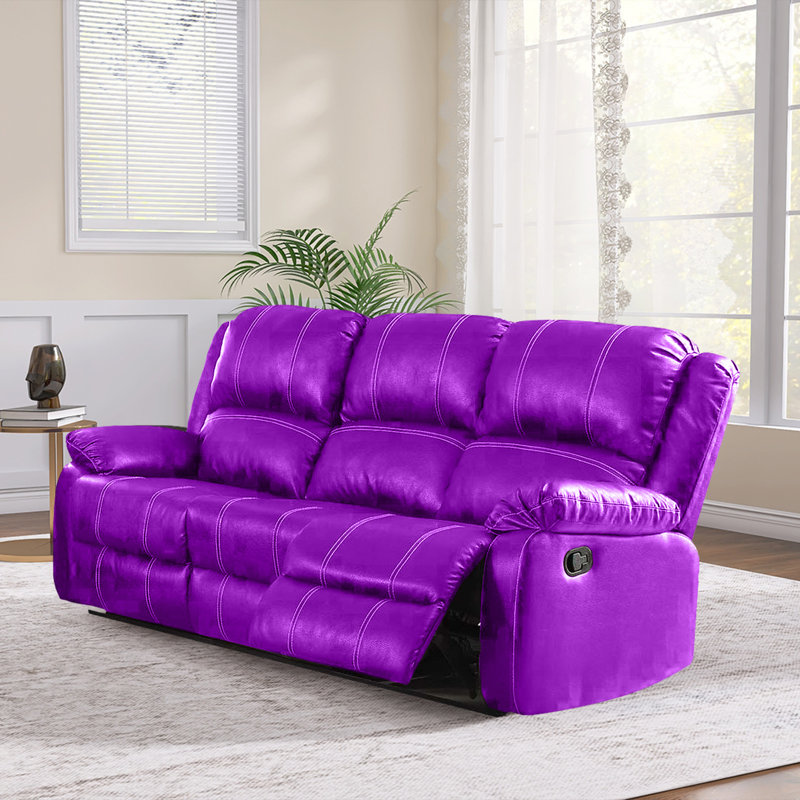 Canapé inclinable électrique Emryn, Similicuir mauve Emryn