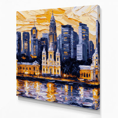 Cities Manila Philippines Brown Canvas Wall Art
