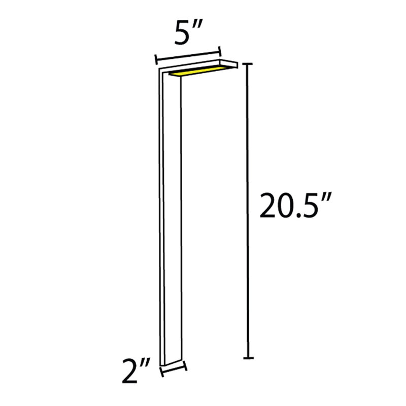 Éclairage de sentier à DEL basse tension câblé en acier inoxydable CDPA58, Acier inoxydable