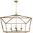 Debraha 4-light Antique Gold Lantern Square Geometric Chandelier