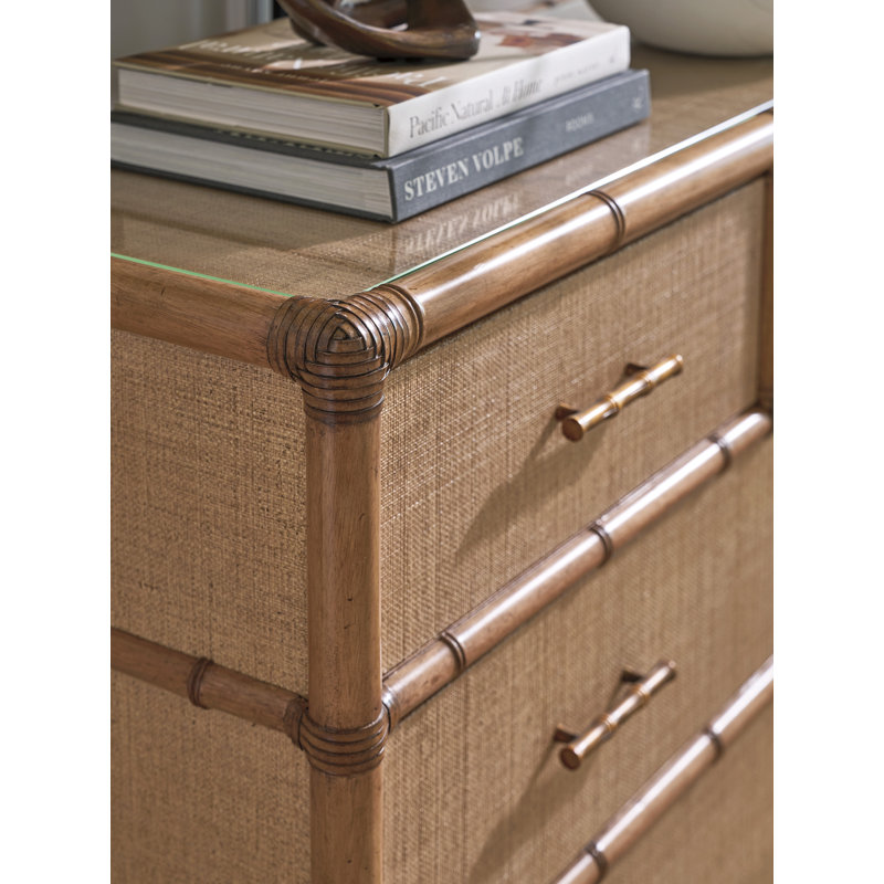 Dolphin 44.25'' W 4 - Drawer Dresser, Brown