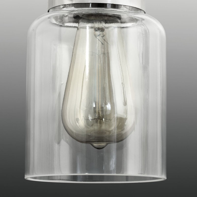 Lumière de meuble-lavabo à intensité variable, Nickel brossé, Deux lumières, H 8,625 po x l 13,25 po x P 6,875 po