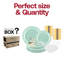 Service de table jetable en plastique turquoise vintage - 120 couverts