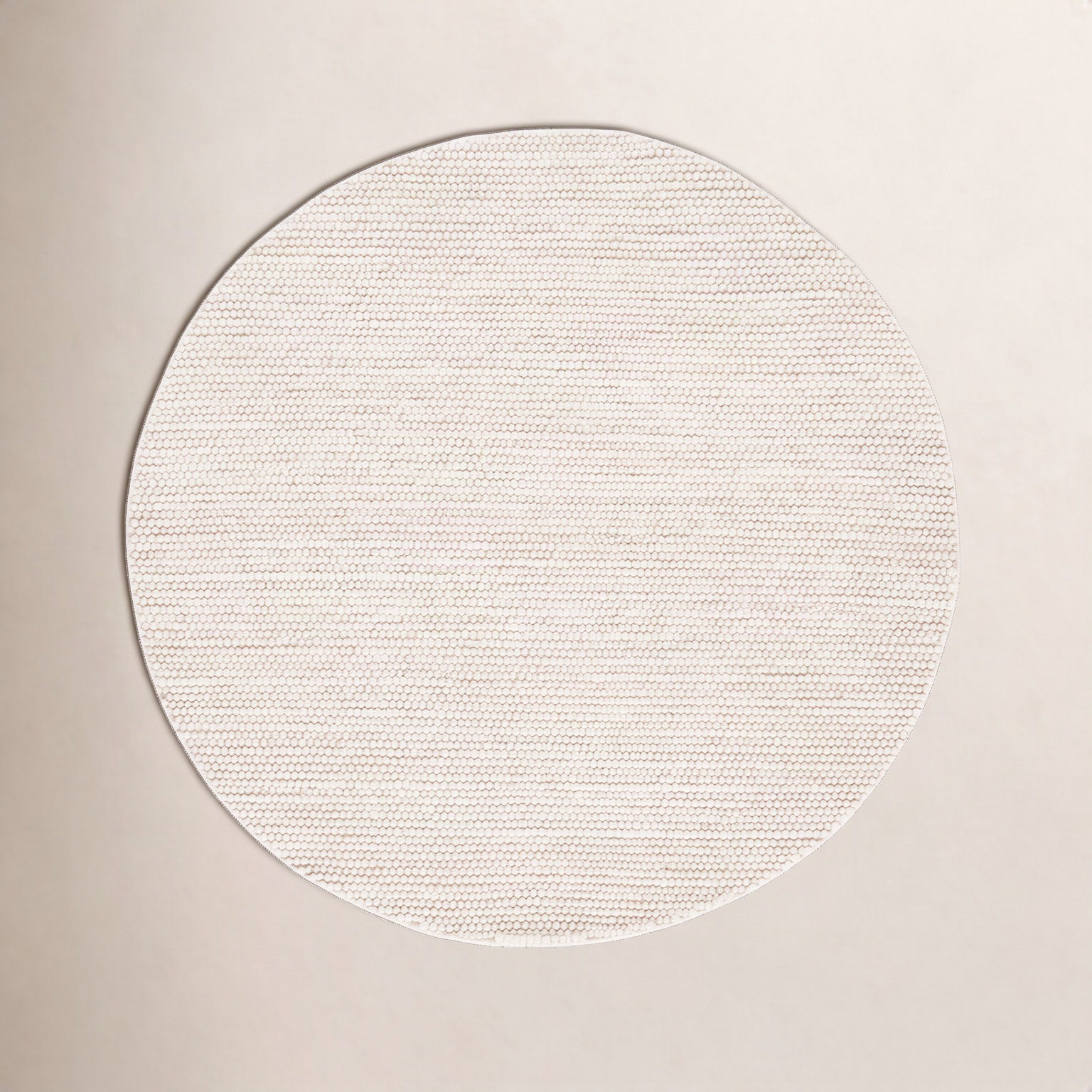 Sitte Ivory Hand-Woven Rug, Round 6'