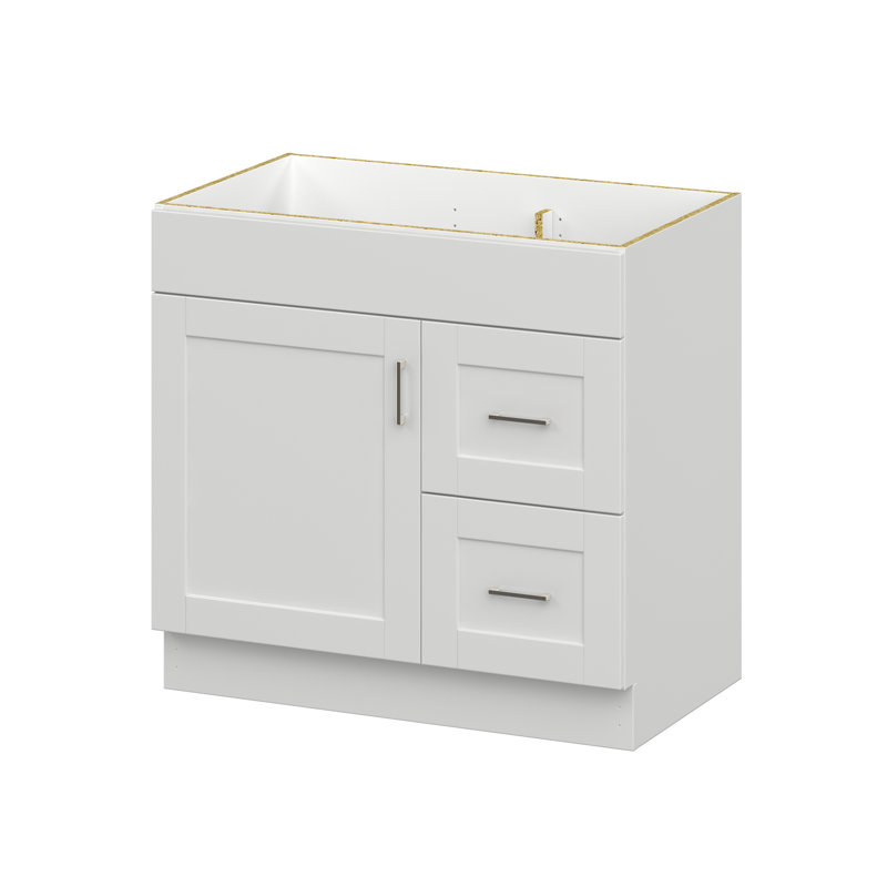 MagickWoods Hudson 36"W vanity base, Pearl White
