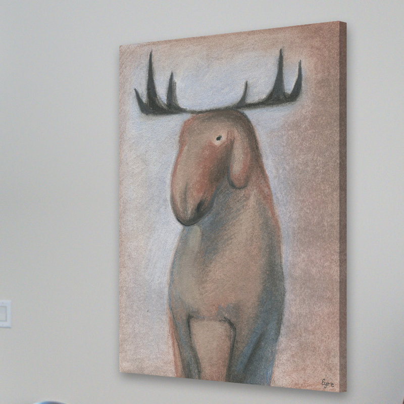 «», reproduction d’art sur toile tendue Happy Moose, H 18 po x l 12 po x P 1,5 po