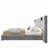 wide headboard Upholstered bed with reading lamp and USB port-1001742397