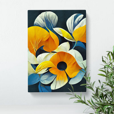 Floral Abstract Art No.3 - Wrapped Canvas Print