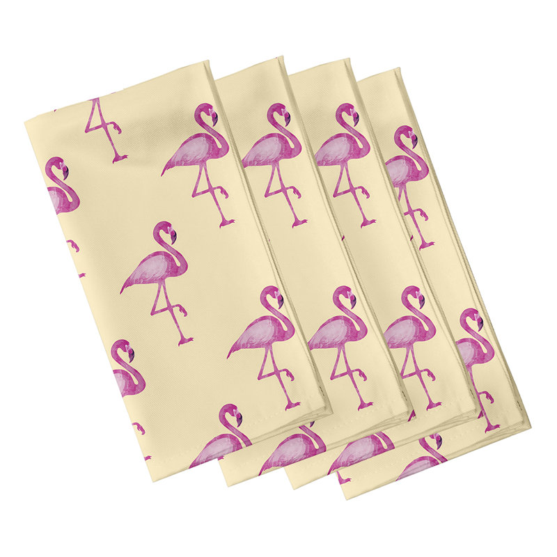 Ensemble de serviettes 4 pièces Josefien Flamingo, Jaune
