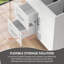 Armoire de salle de bain autoportante sans base de meuble-lavabo blanche l 30 po x P 21,5 po x H 33,5 po-118136076