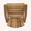 Ensemble de 2 chaises de salle à manger en bois d'acacia Adirondack-838052126