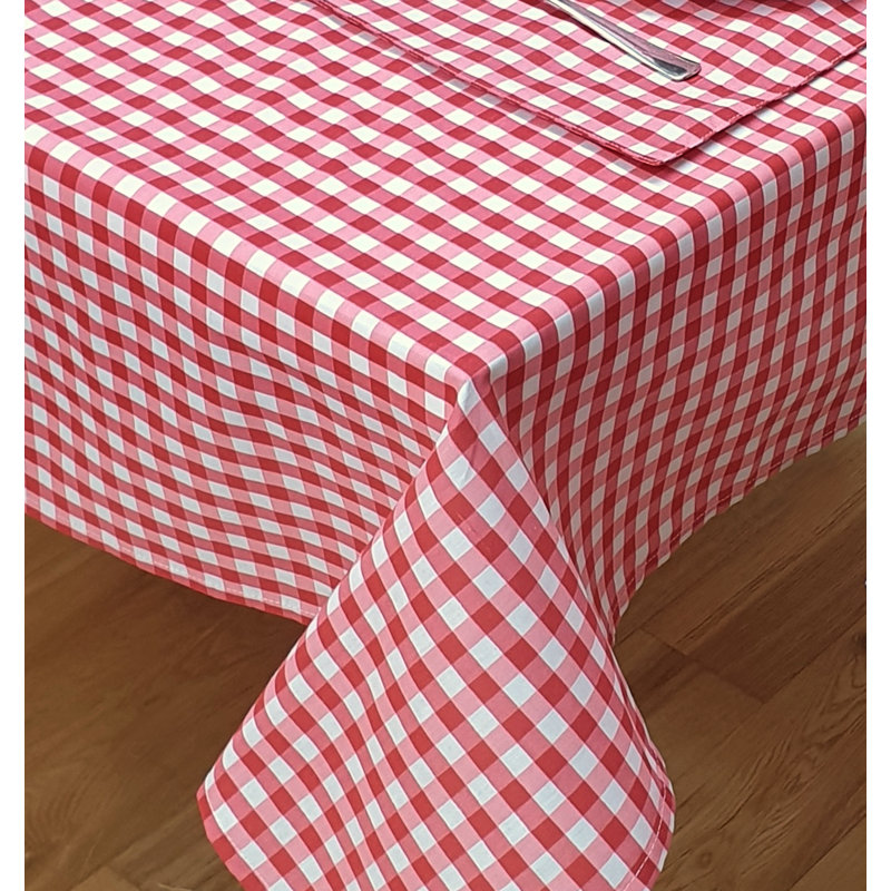 GINGHAM Curtain Pelmet, Width 335 x Drop 25 cm, Red