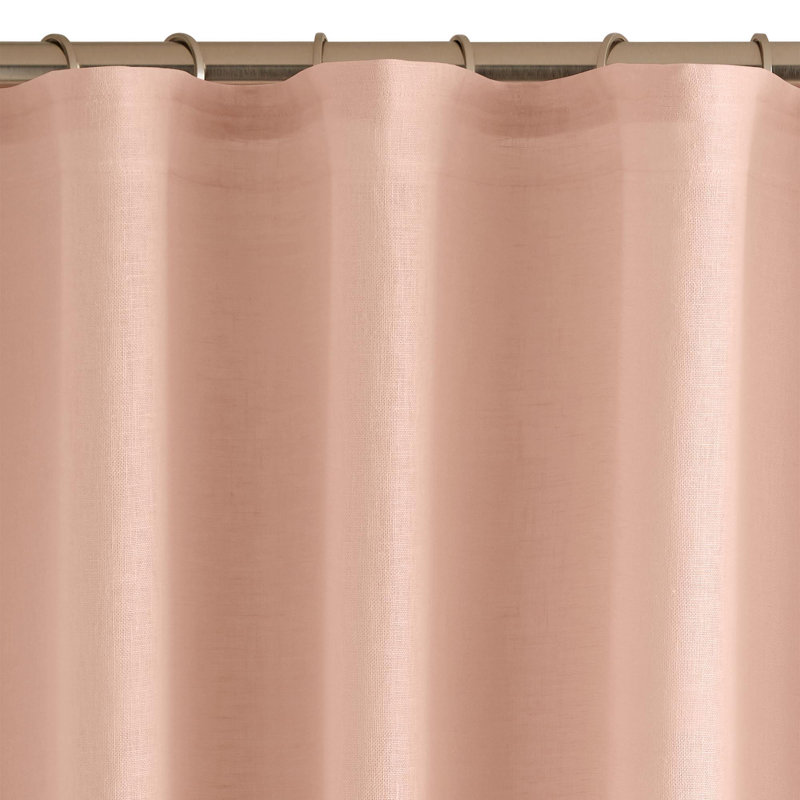 Heaton Sheer Single Curtain Panel, 200 W x 298 D cm, Pink
