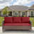 73.2'' Wide Outdoor All-Weather Wicker Patio Sofa With Cushions-1909719338