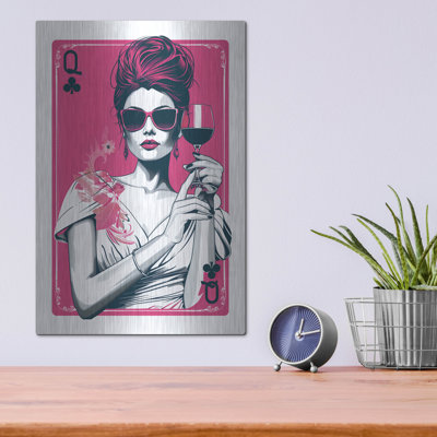 Queen Of Clubs' by Andreas Magnusson Metal Wall Art
