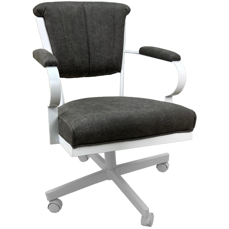 Chaise avec accoudoirs en métal Urial, Wapiti du Nord-Ouest, Blanc