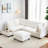 U-shaped Sectional Sofa Couch With A Movable Ottoman And A Coffee Table With Hidden Charging Devices-402062363