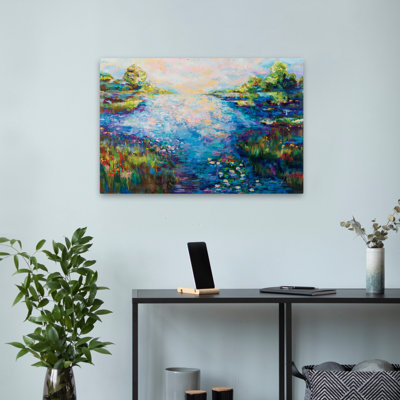 Art de Monet bleu et brun