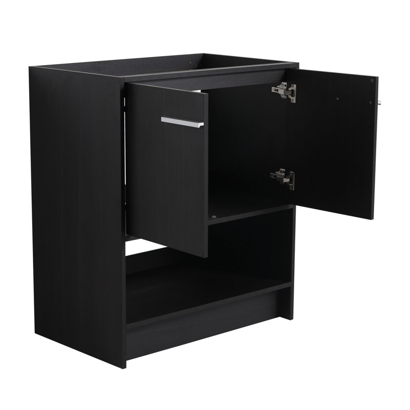Meuble-lavabo en chêne noir 30 po, autoportant avec 2 portes, meuble-lavabo en contreplaqué 30 po, jeton d'armoire, Dark Oak
