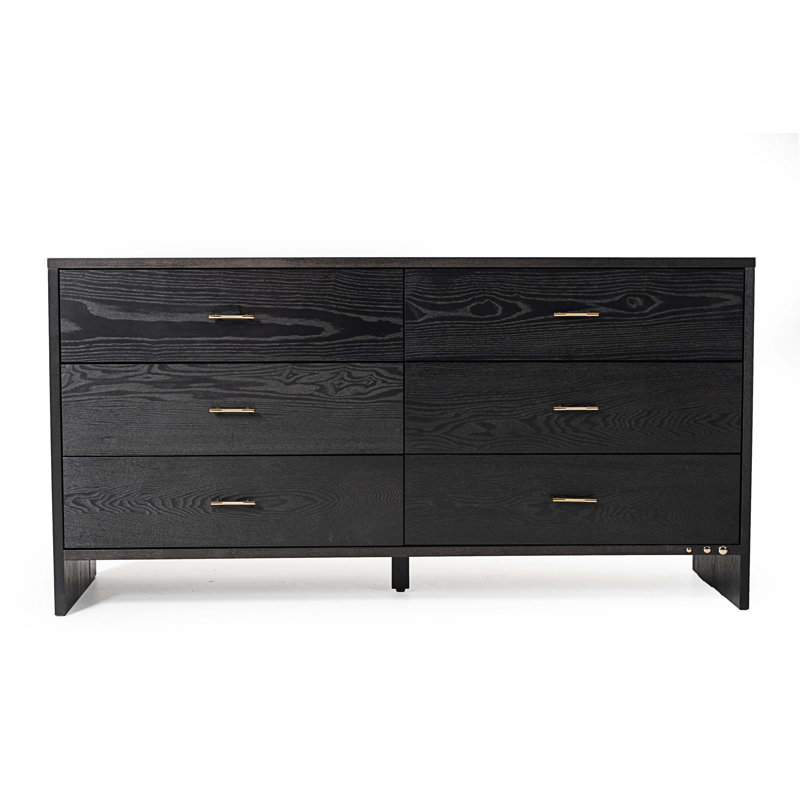 Commode double 6 tiroirs avec miroir Anara