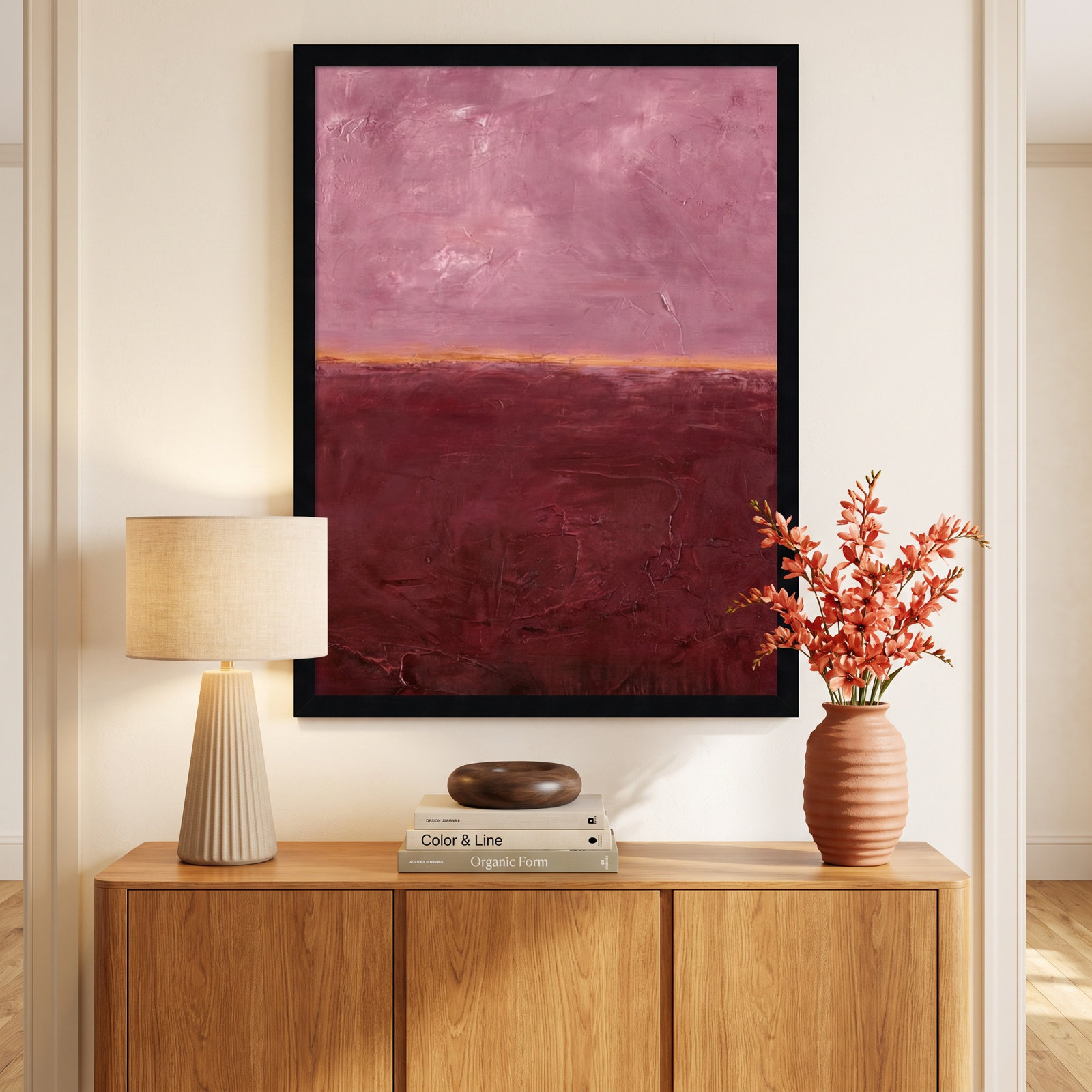 Edge Rose Print by Design Fabrikken, 25" H x 19" W, Black