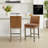 Bethea Genuine Leather Upholstered Counter Stool-335065343