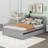 Platform Bed with Trundle and Storage Shelves-86914851-132565650