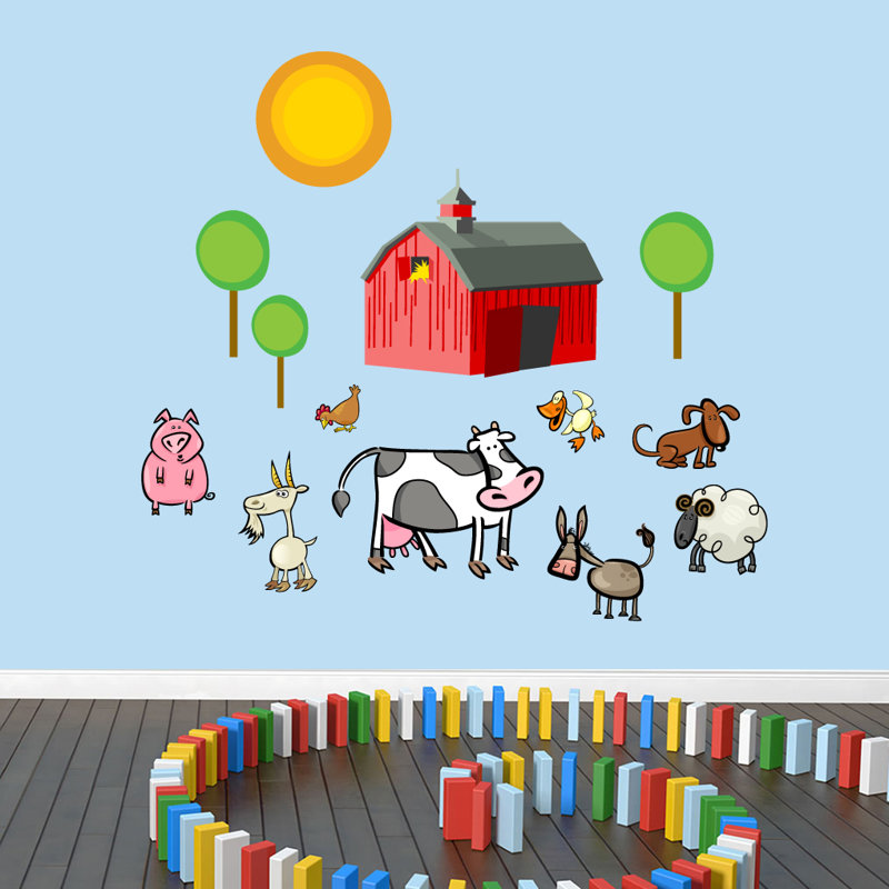 Décalcomanie murale scène ferme