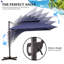 Parasol en porte-à-faux carré 118 "avec base lestée 118"-1351846910