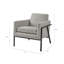 Chaise d'appoint rembourrée avec pieds en métal