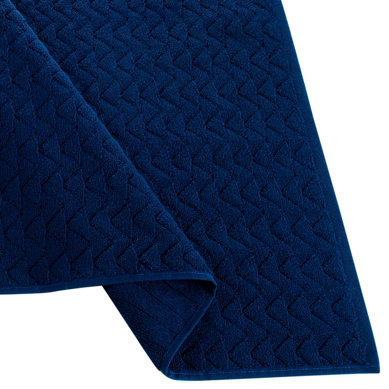 Cotton Bath Mat, Navy