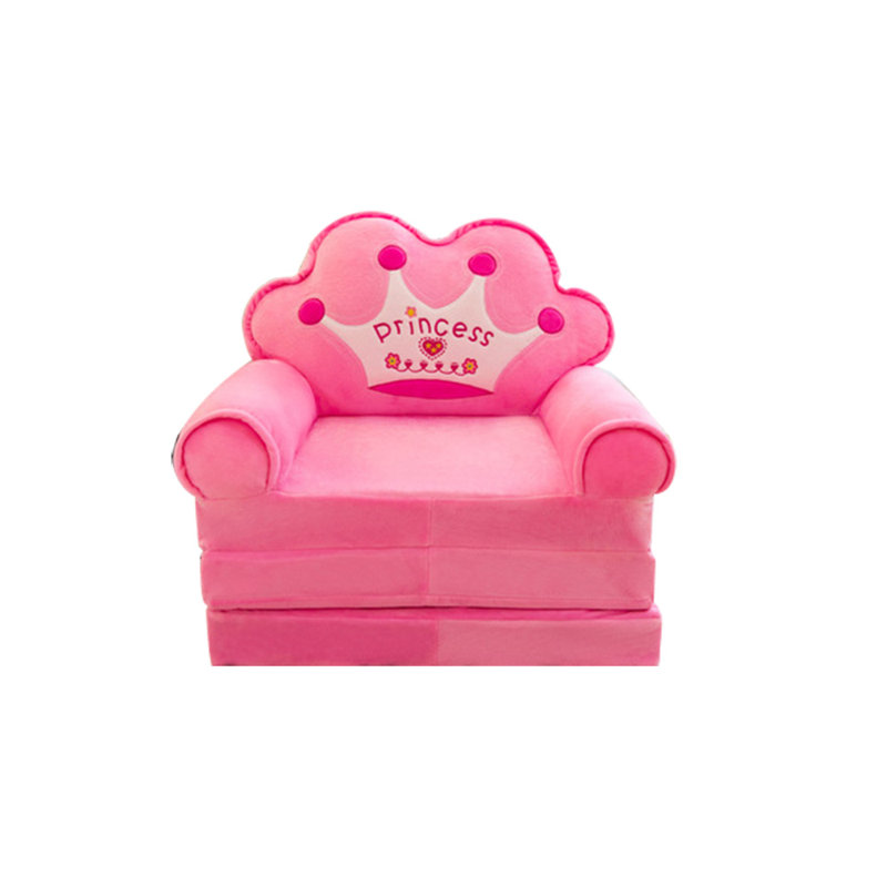 Canapé-lit pour tout-petit 3 en 1, Couronne rose
