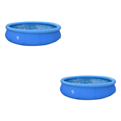 JLeisure Round Inflatable Pool 36 H x 180 W x 180 L , with Pump Included
